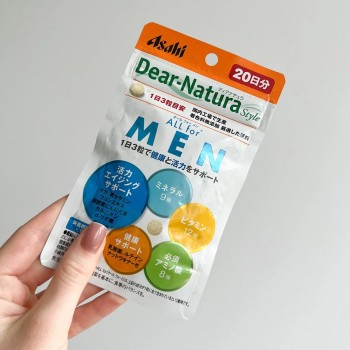 Asahi Dear-Natura All for men Вітаміни для чоловіків на 20 днів - zdorova planeta  Asahi Dear-Natura All for men Вітаміни для чоловіків на 20 днів - zdorova planeta